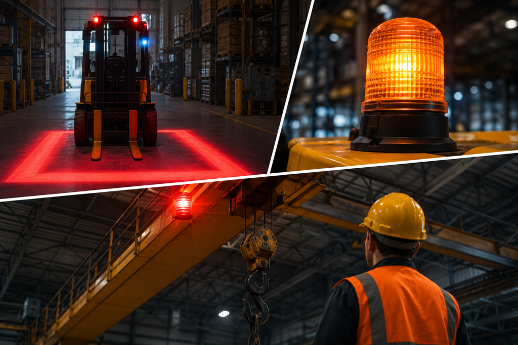 warehouse warning lights